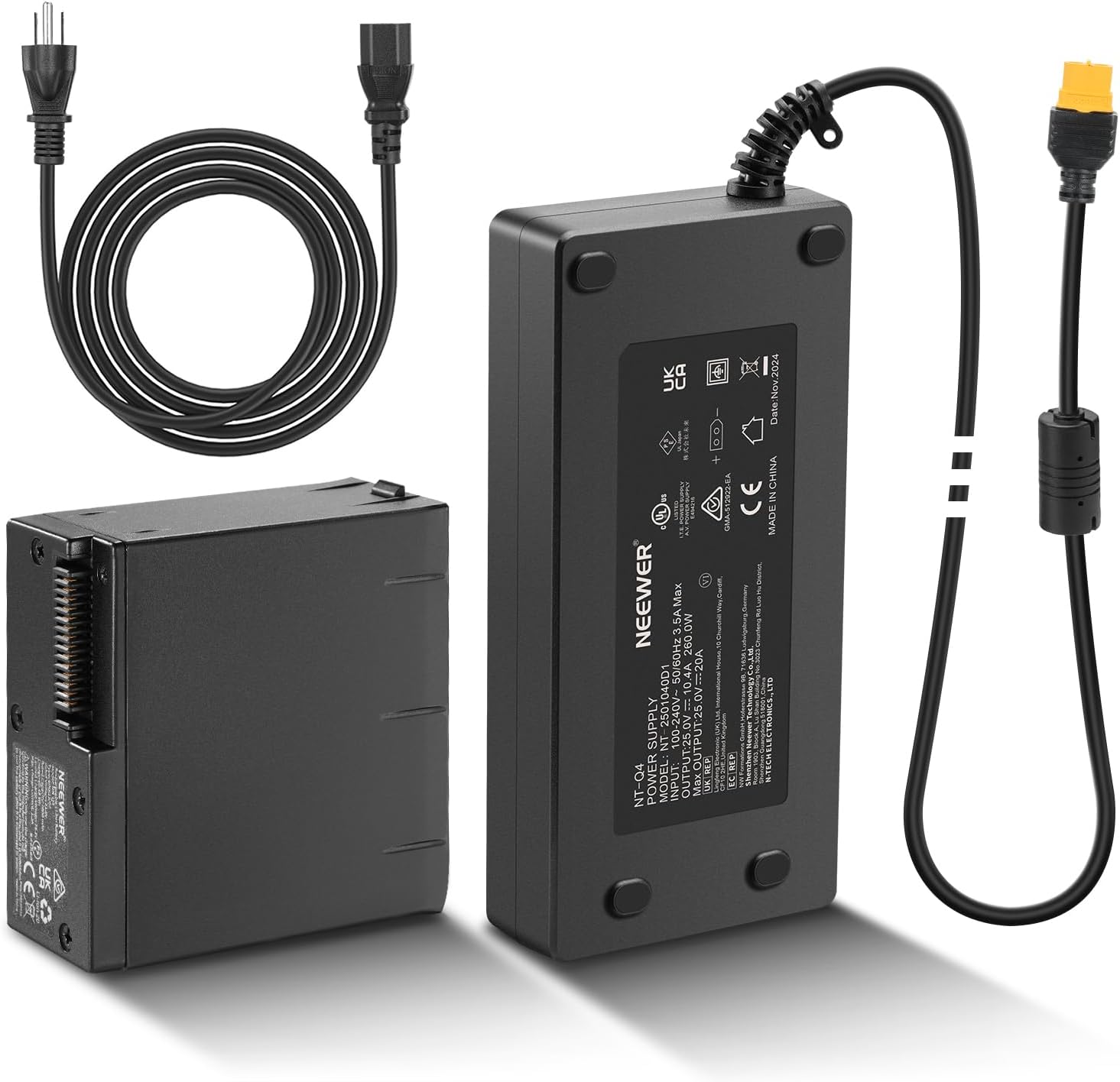 NEEWER Dummy Battery Kit for Q4 Flash Strobe with AC Adapter