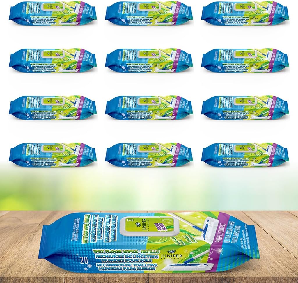 Plant-Based Wet Mop Pads, Fresh Scent, Trap Dirt - 20 ct x 12