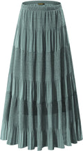 NASHALYLY Women's Chiffon High Waist Pleated A-Line Maxi Skirt design