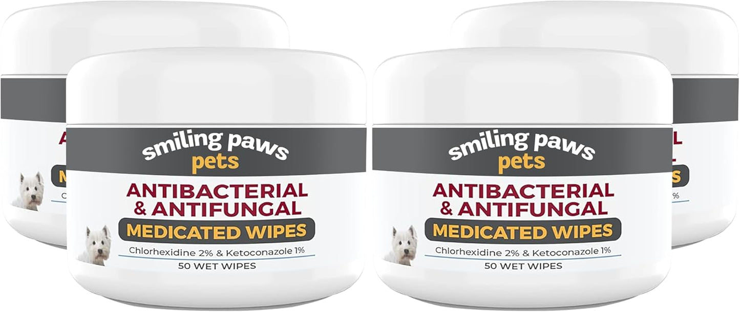 Smiling Paws Pets Wipe for Dogs & Cats - Gentle Cleaning Solution