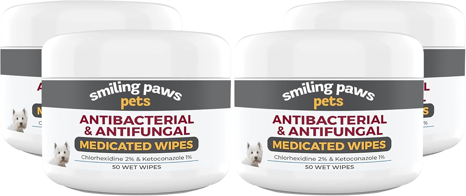 Smiling Paws Pets Wipe for Dogs & Cats - Gentle Cleaning Solution