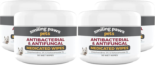 Smiling Paws Pets Wipe for Dogs & Cats - Gentle Cleaning Solution