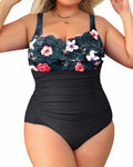 Plus Size One Piece Swimsuit - Tummy Control Full Coverage Swimwear