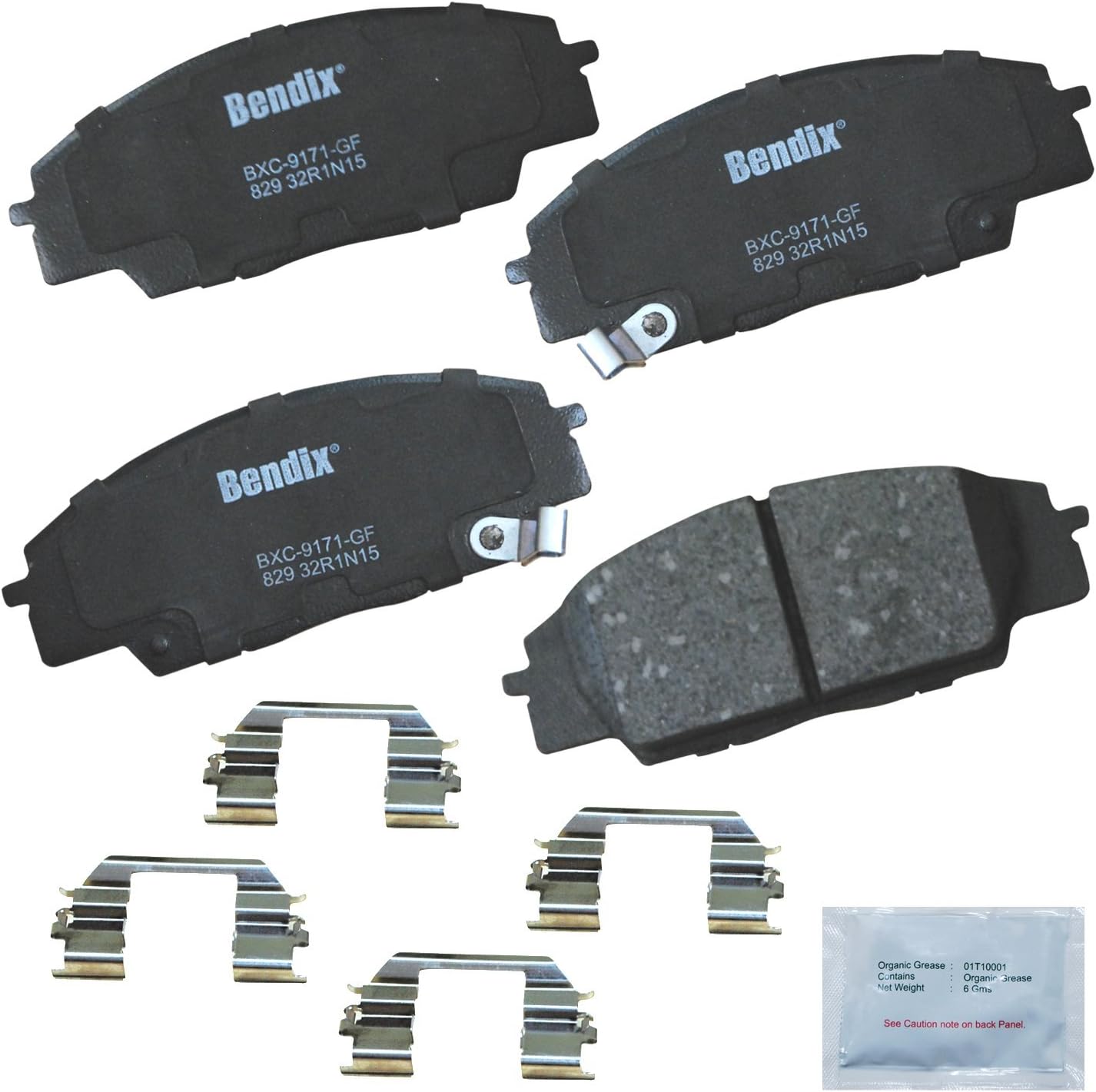 Bendix Priority1 CFC829 Ceramic Front Brake Pads for Acura CSX