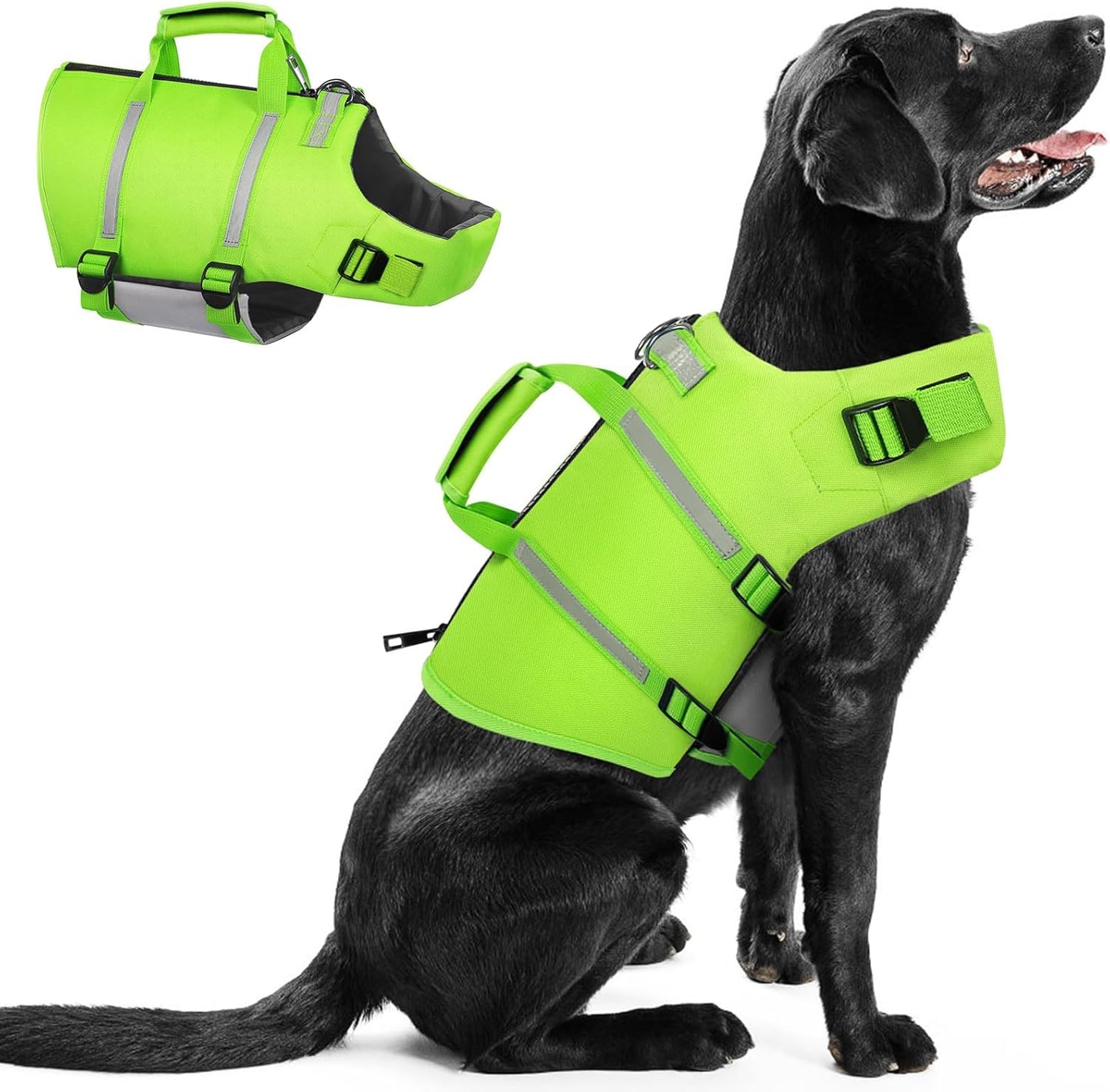 Queenmore Dog Life Jacket for Swimming - XL Reflective Vest