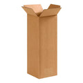 BOX USA 4x4x10 Tall Corrugated Boxes Pack of 25 - Durable Moving Boxes