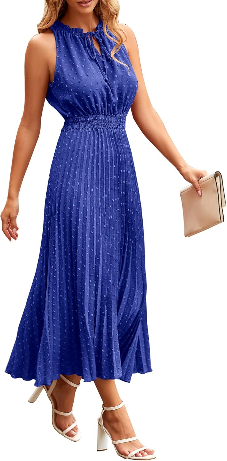 PRETTYGARDEN Women's Midi Summer Dress for Casual Beach Wear