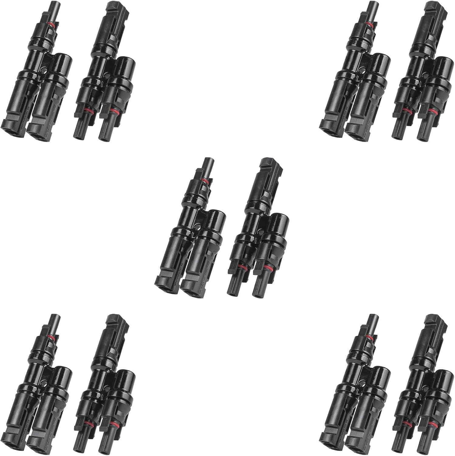 KNMIPJD Solar Panel Connector 5 Pair T Branch Adapter