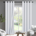 PONY DANCE White Total Blackout Curtains for Bedroom & Living Room