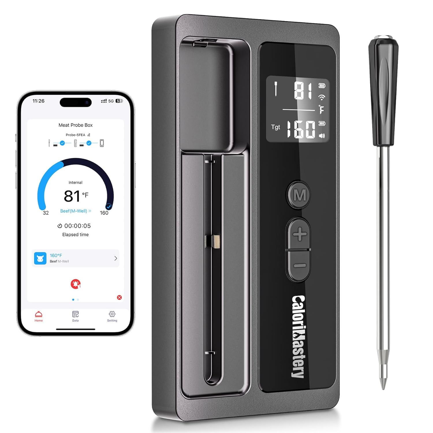 CaloriMastery 500FT Wireless Meat Thermometer