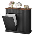 WLIVE 2 x 10 Gallon Double Tilt Out Trash Can Cabinet - Hidden Storage