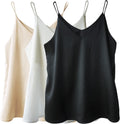 Womens Satin V-Neck Camisole Cami XS-4X - Soft Stretch Satin
