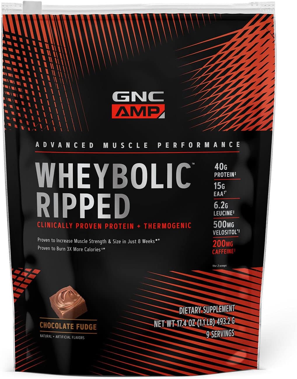 GNC AMP Wheybolic Ripped Protein Powder for Muscle Growth