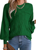 FEKOAFE Womens Ribbed Knit Pullover Sweaters - Casual Fall Top