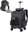 Wheeled Pet Carrier Backpack Pet Stroller - Travel Ready Comfort