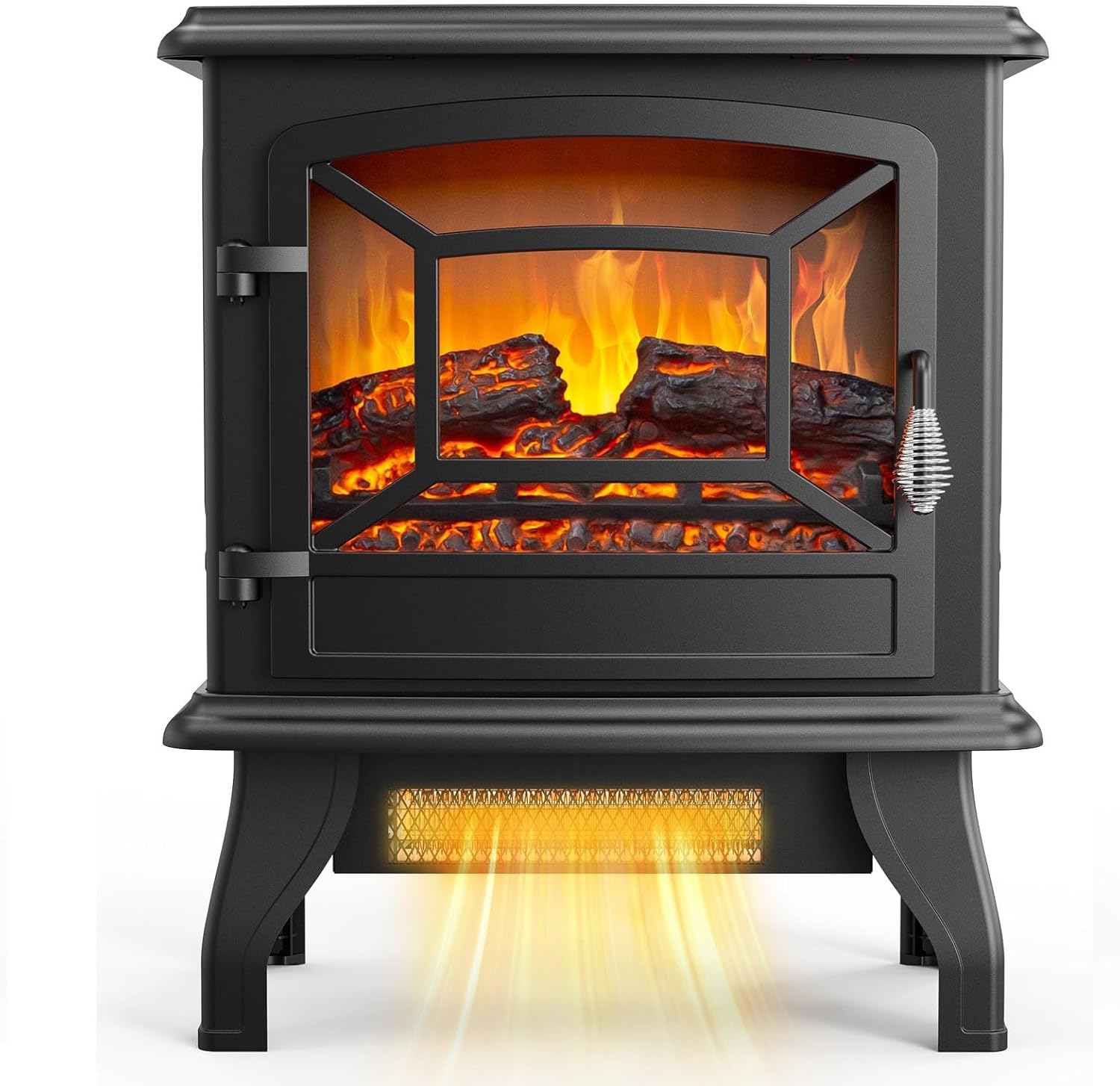 ROVSUN Electric Fireplace Stove with Realistic Flame Effect