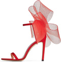 Coutgo Women's Bow Heels Open Toe Stiletto - Elegant Party Sandals