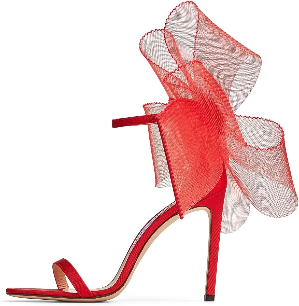 Coutgo Women's Bow Heels Open Toe Stiletto Sandals for Summer