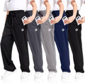 Boys Sweatpants with Zip Pockets 5Pack - Breathable Mesh Joggers Shoes