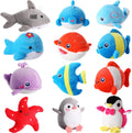 Mini Ocean Animal Plush Toys 12 Pcs - Cute Sea Creature Party Favors