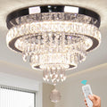 Finktonglan 16ft Crystal Ceiling Light - Dimmable LED Flush Mount