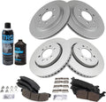 Front & Rear Ceramic Brake Pad and Rotor Kit for 2018-20