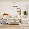SoarFlash 149.61 in Chenille Sectional Sofa - Modular U Shaped Comfort