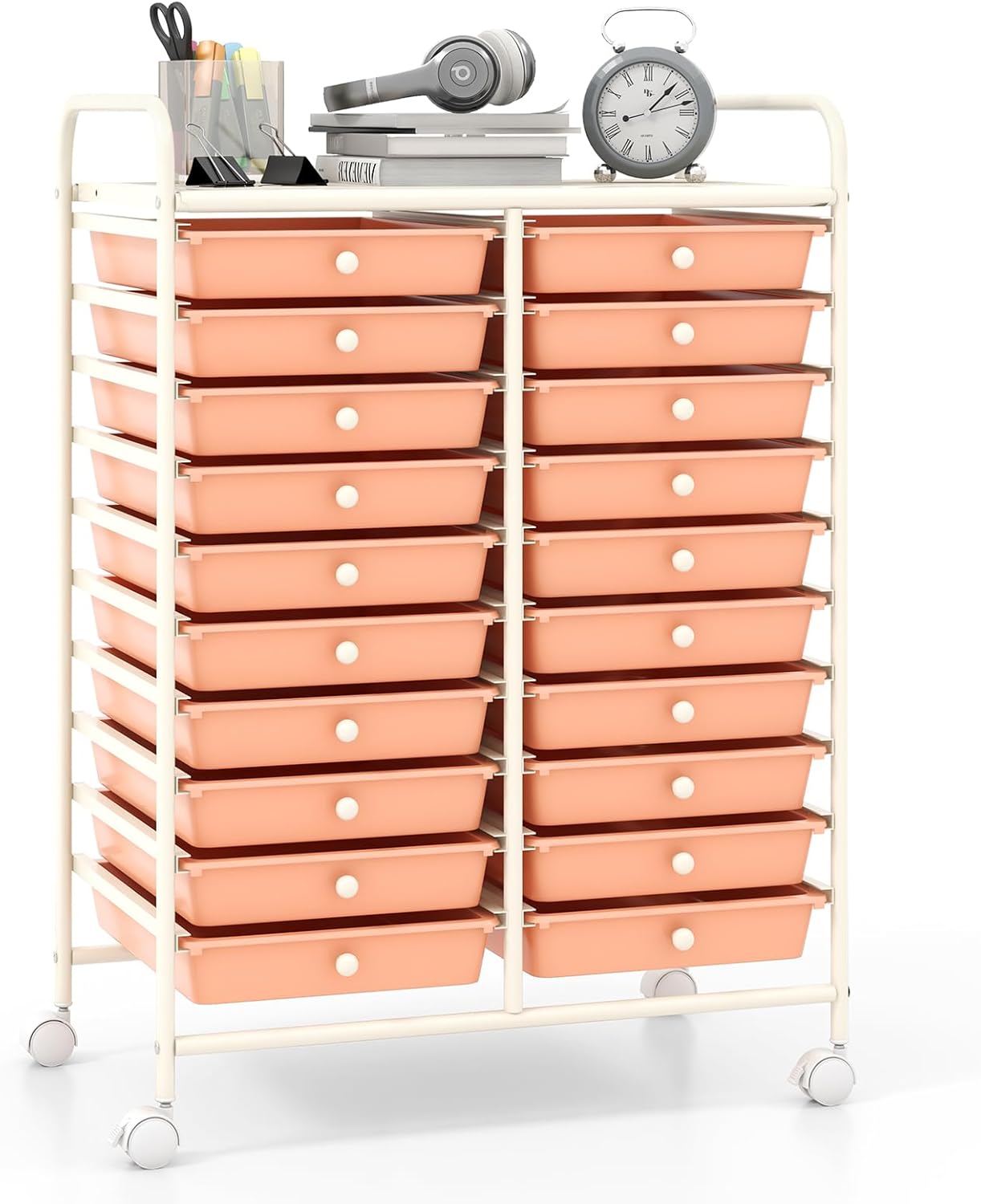 Giantex 20 Drawers Rolling Cart for Organized Storage Solutions