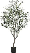 Artificial Olive Tree 4ft Tall Faux Potted Olive Tree - Lifelike