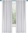 Blackout Curtain Panels 52W x 108L in Greyish White - Room Darkening