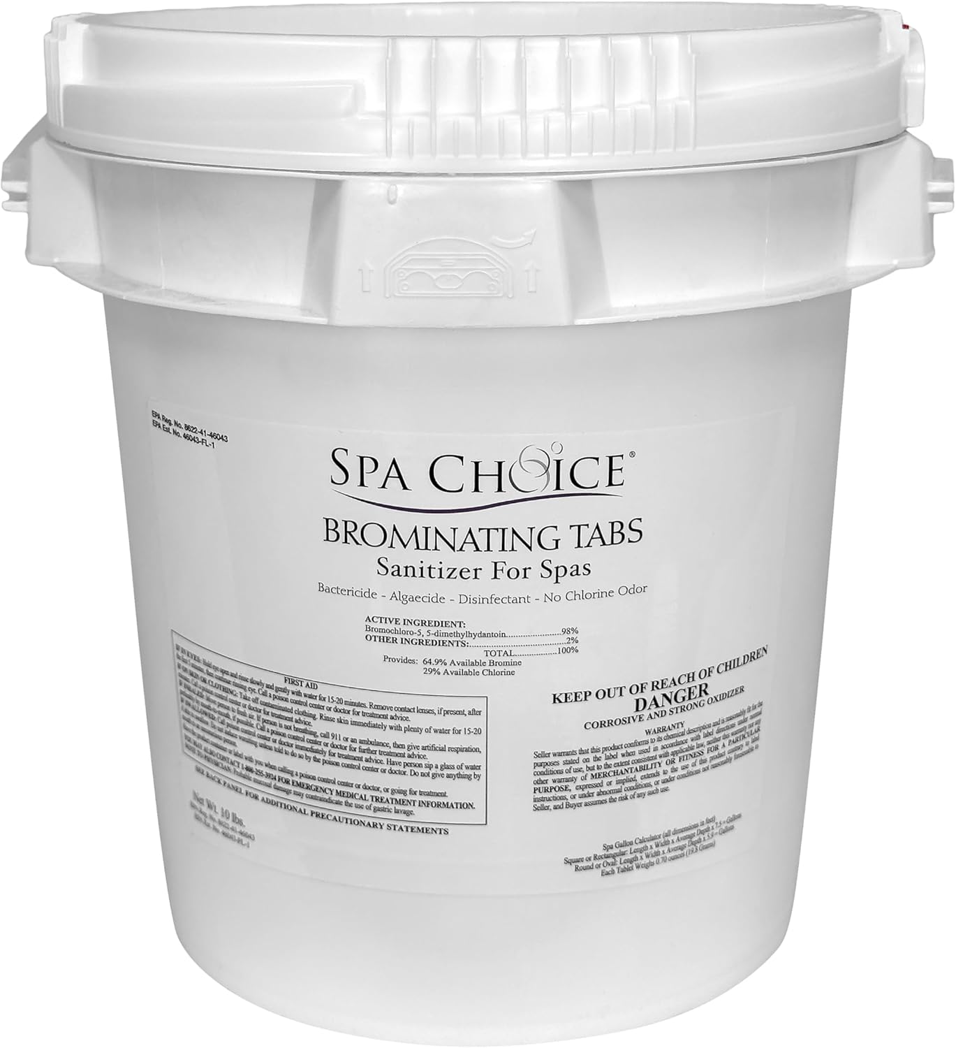 Premium Brominating Tabs Sanitizer for Spas - 10-Pound Pack