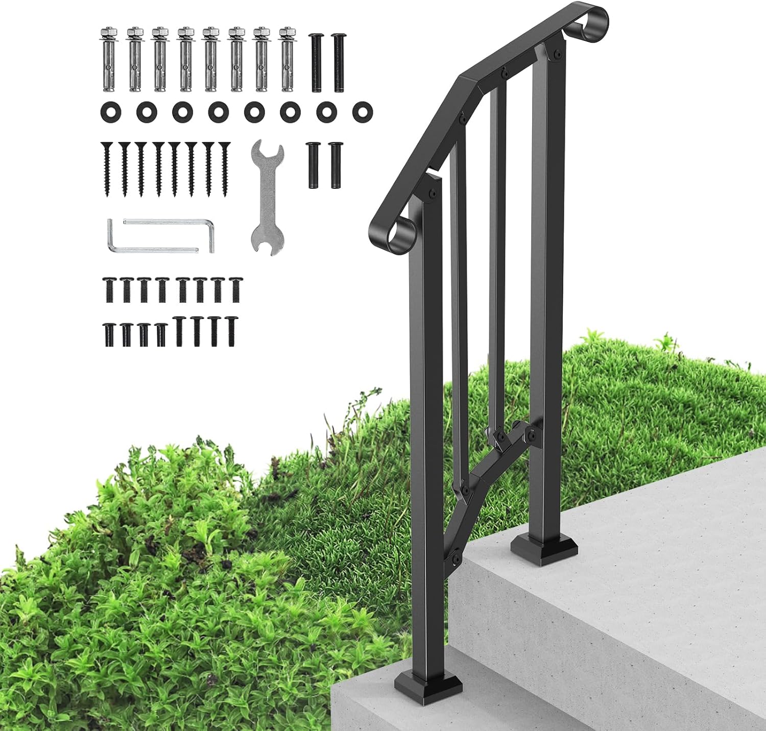 VEVOR Handrails for Outdoor Steps - Durable Stair Rail Kit