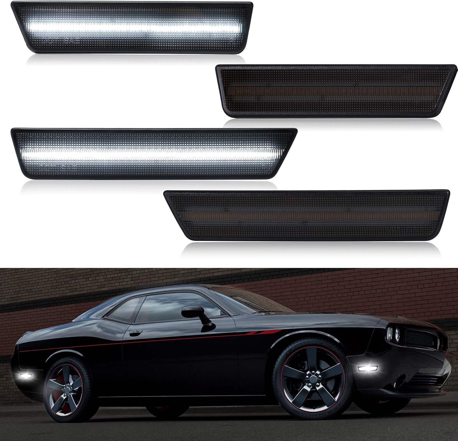 LED Side Marker Lights for Challenger 2008-2014 - Bright & Durable