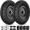 4.80/4.00-8 Flat Free Tire and Wheel 16ft - Solid 400 lb Capacity