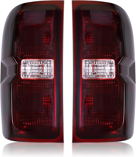 Dark-Red Tail Lights for 2014-2019 Chevy Silverado & GMC Sierra