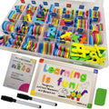 ABC Magnets 291Pc Letters Numbers Shapes Set - Double-Side Board