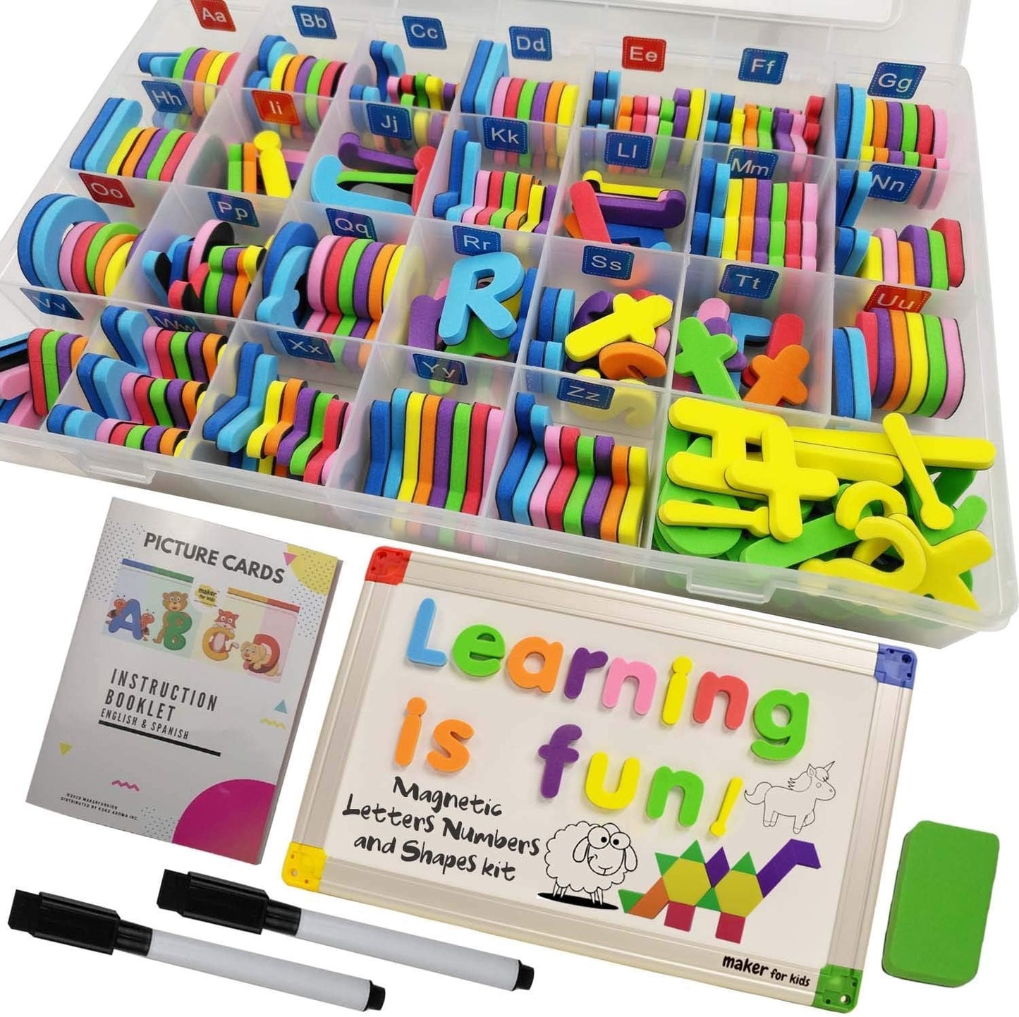 291Pcs ABC Magnets Board for Kids - Fun Learning Tool