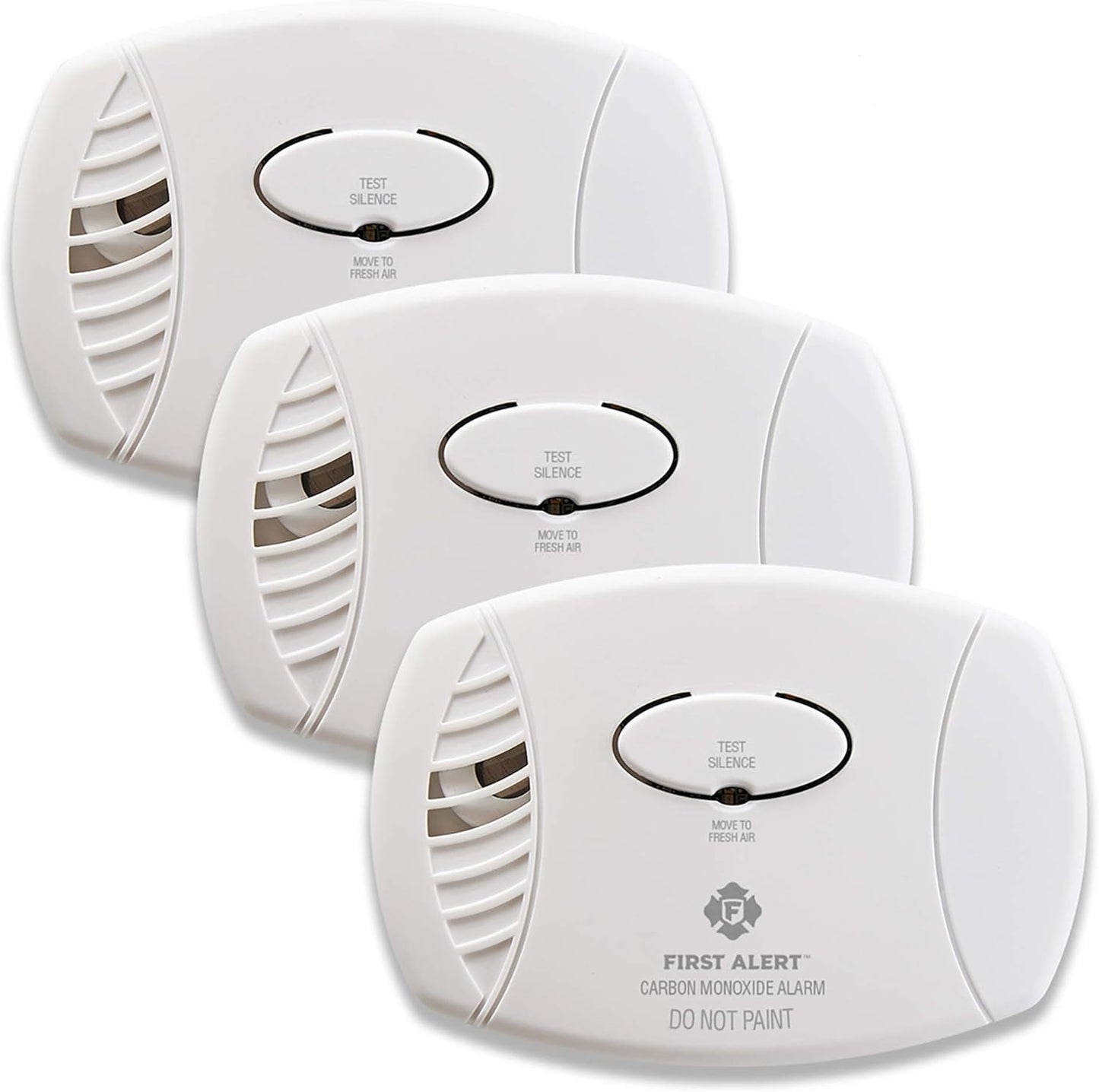 Plug-In Carbon Monoxide Detector with Battery Backup - 3 Pack