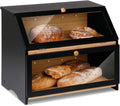 Double Layer Large Bread Box for Kitchen Counter - Keeps Bread Fresh