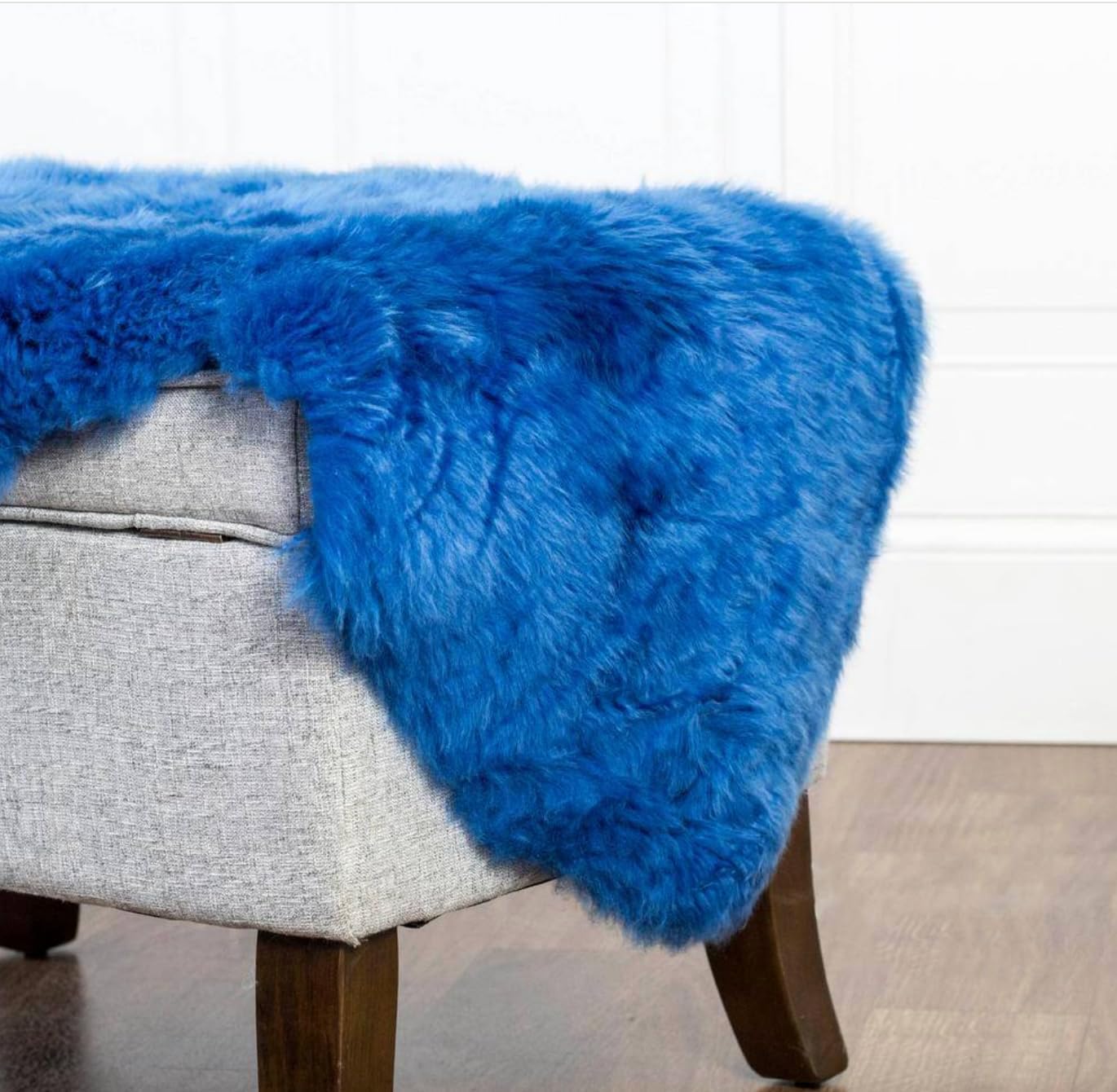 HUAHOO Premium Genuine Sheepskin Rug for Kids and Pets
