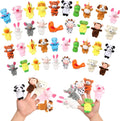 60 Pcs Finger Puppets Set - 19 Animal Puppets for Storytelling