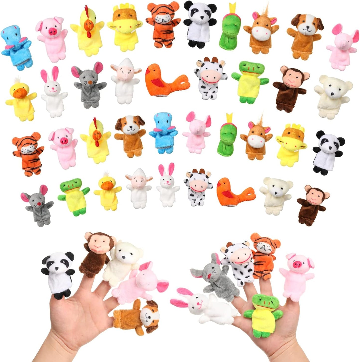 60 Pcs Finger Puppets Set for Storytelling and Role Playing
