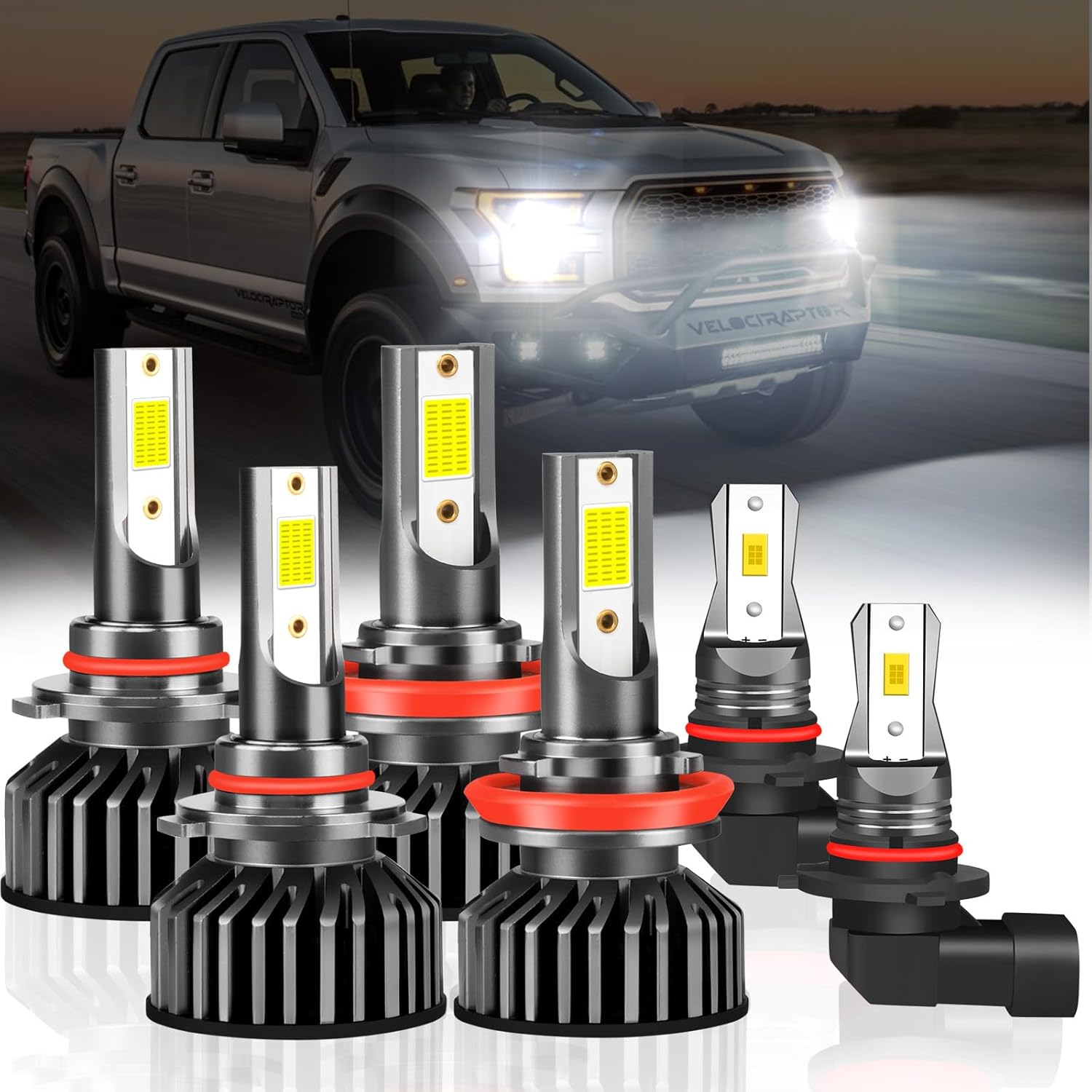9005 H11 9145/H10 Fog Light Bulbs for DODGE RAM 2009-2018