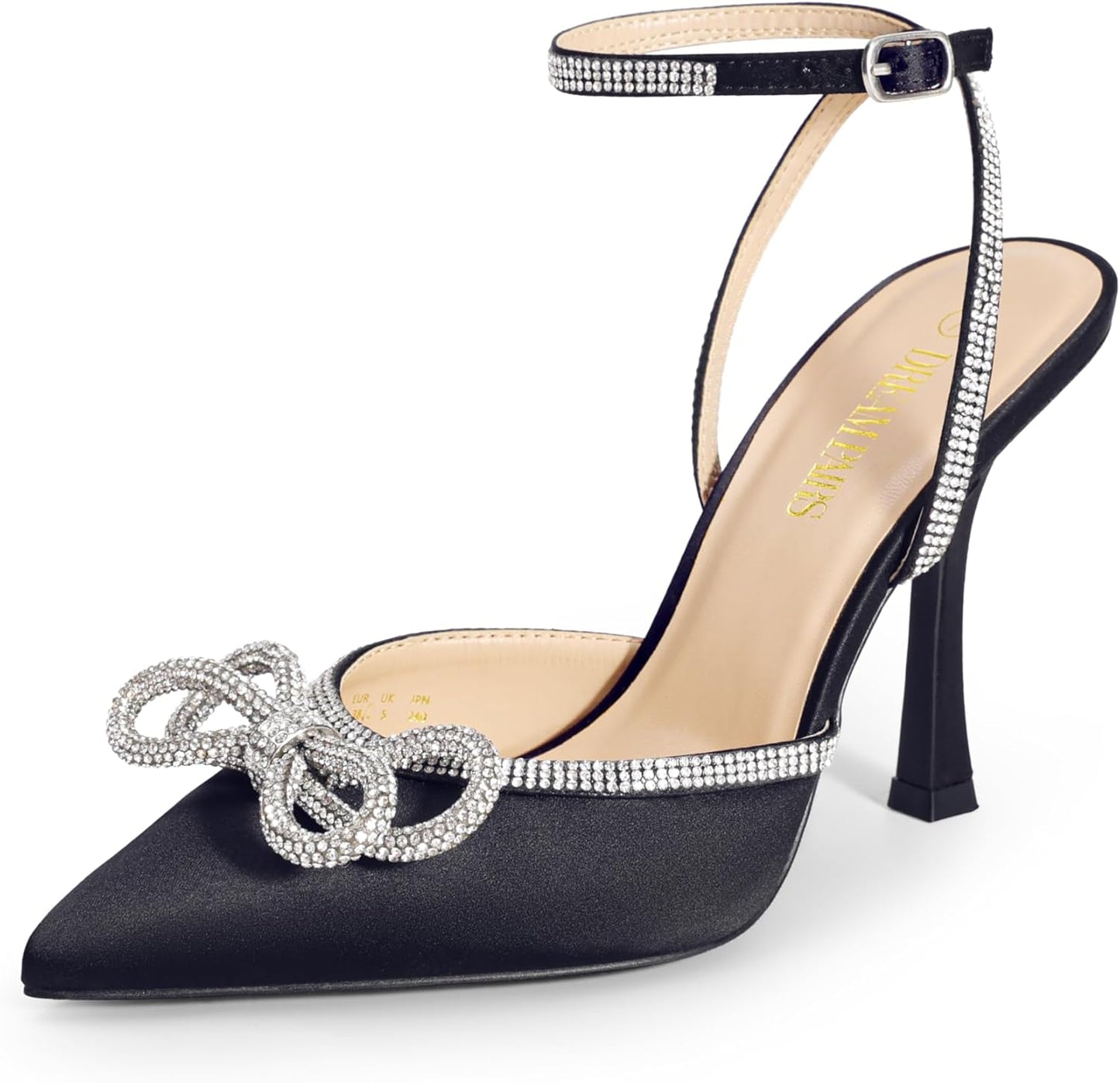 DREAM PAIRS Women's High Heels Destiny Closed Toe Strappy Pumps