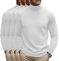 Men's Turtleneck Shirts 4 Pack - Lightweight Slim Fit Thermal Tops