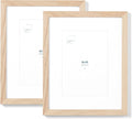 Opposite Wall Solid Oak 8x10 Photo Frames Set of 2 - Natural Wood