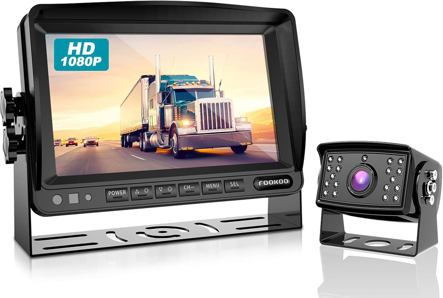 FOOKOO II HD Backup Camera System Kit for Safe Driving