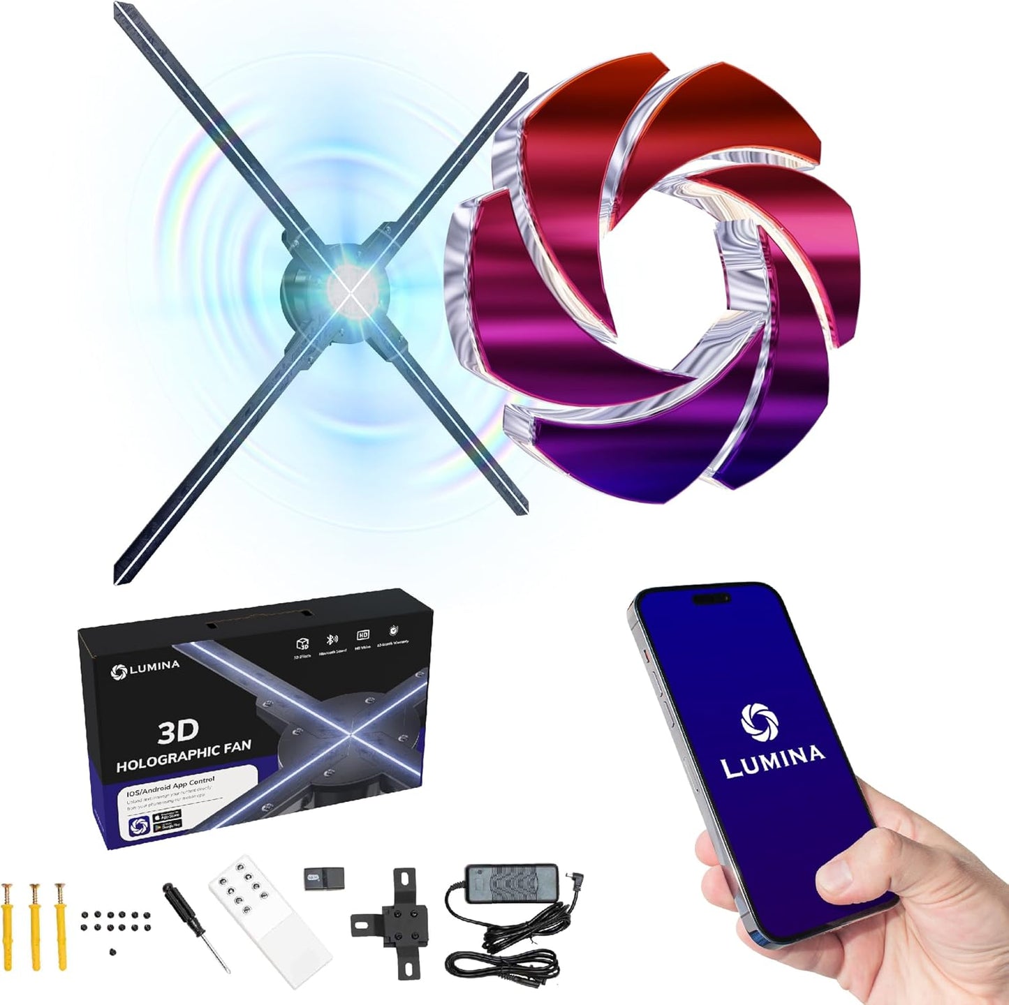 Immerse in 3D Magic with Lumina Hologram Fan