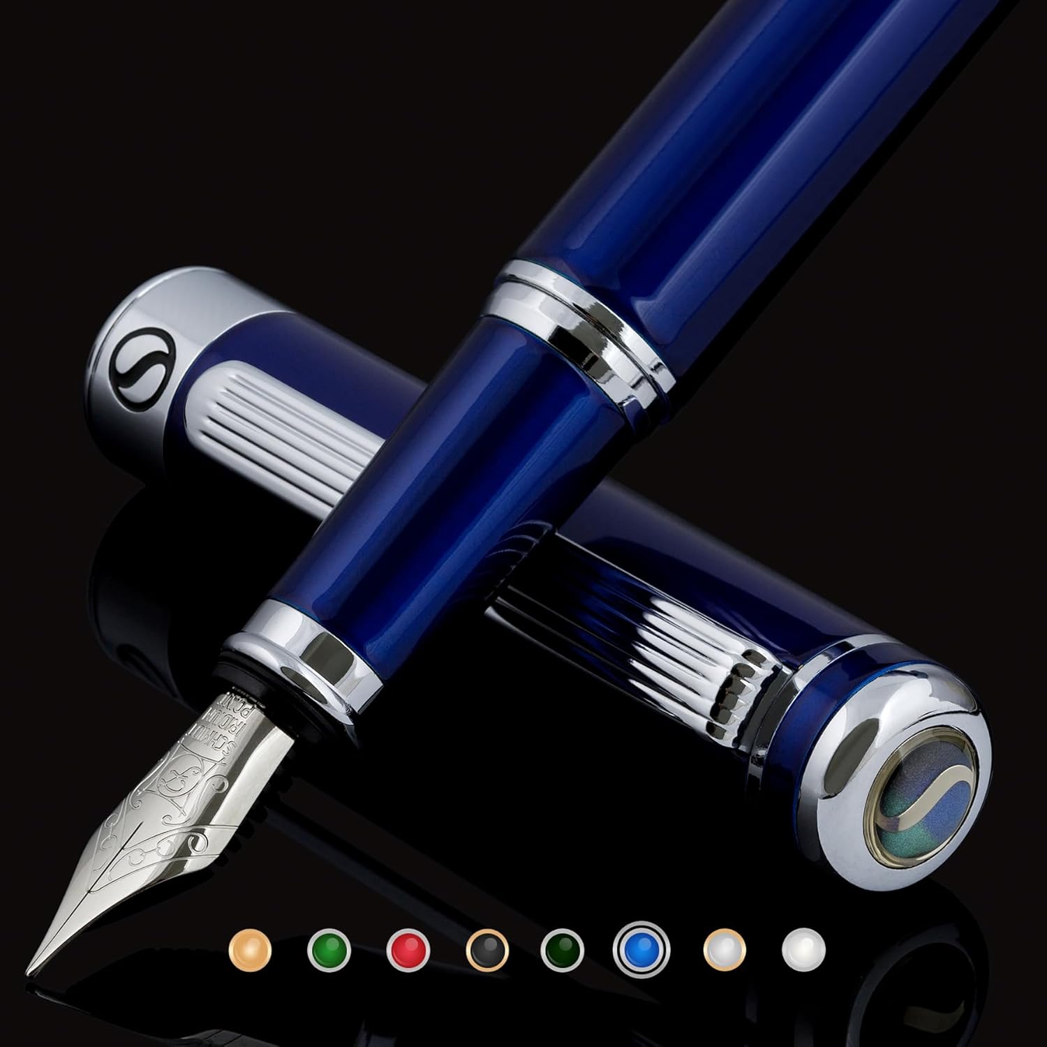 Scriveiner Midnight Blue Fountain Pen - Luxury Writing Experience