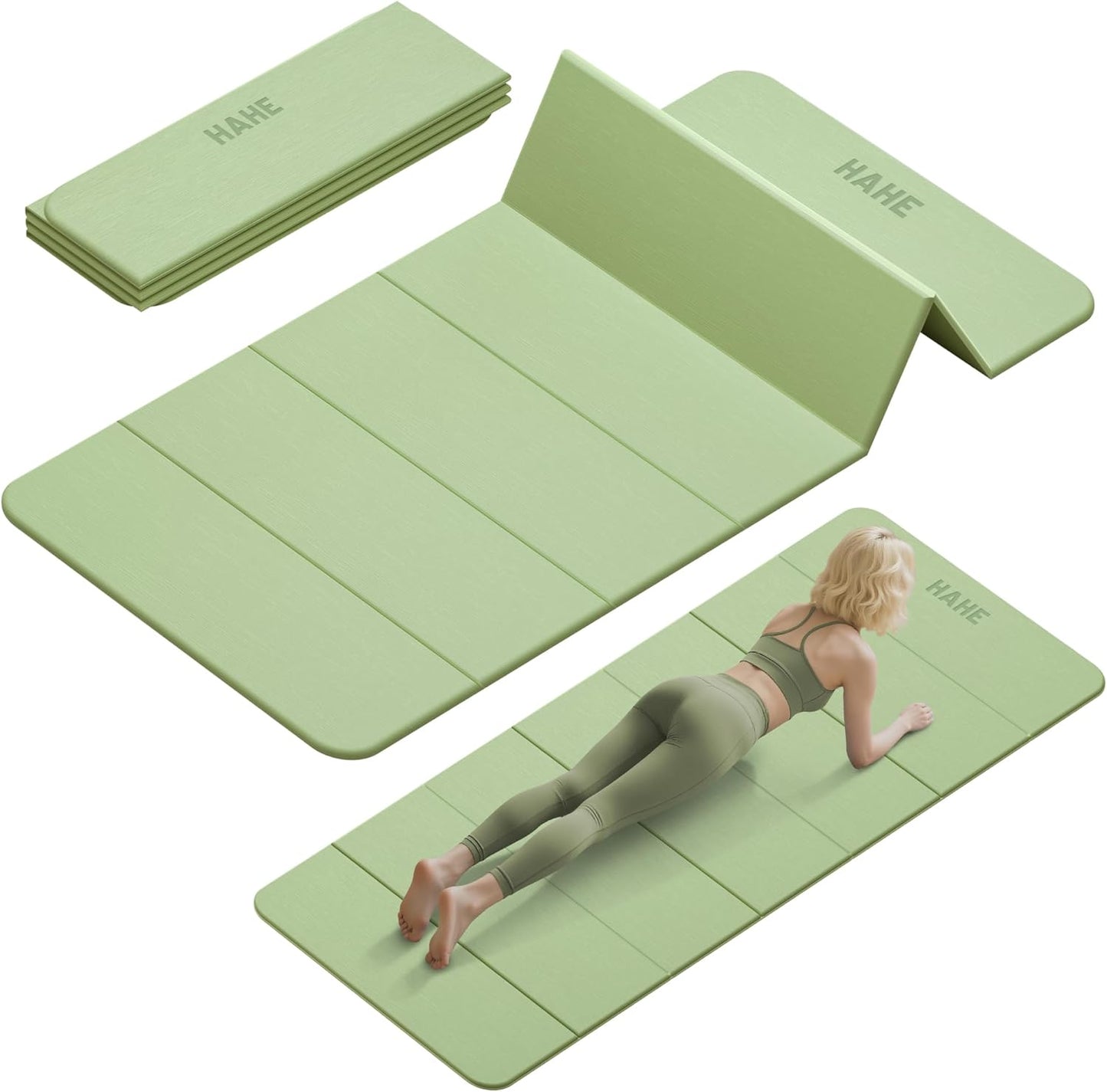 Foldable Yoga Mat for Travel, Non-Slip Pilates Exercise Mat